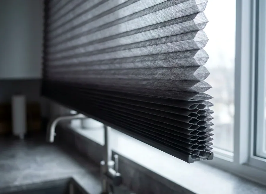 Cellular honeycomb blind diffusing soft daylight in a Dunkeld nursery reading nook